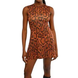 WeWoreWhat Snakeskin Print Muscle Tank Mini Dress NWT Size XS